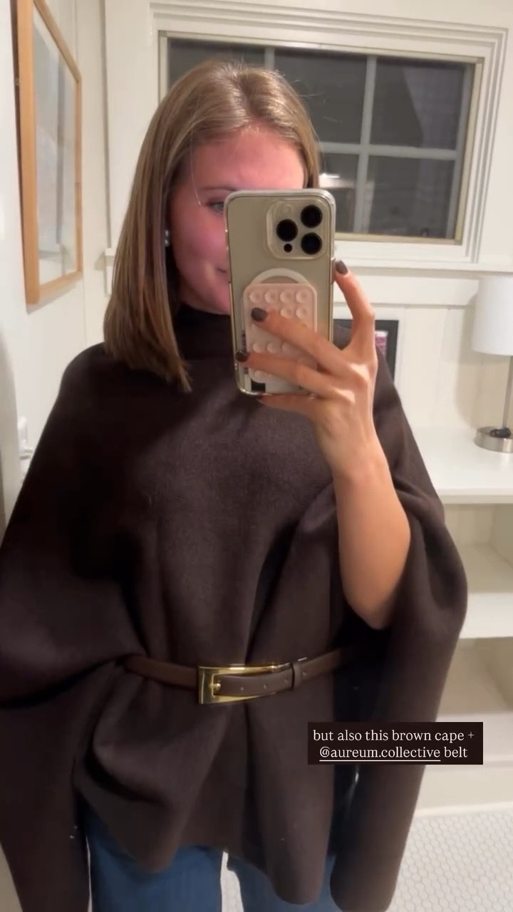 HEAD TO ZARA FOR this brown cape + @aureum.collective belt