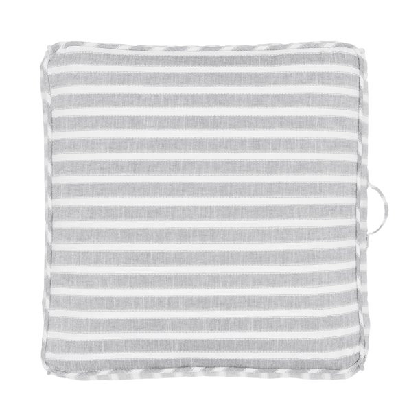 Gap Home Yarn Dyed Chambray Stripe Indoor Single Floor Square Cushion with Handle Gray 24" x 24" ... | Walmart (US)