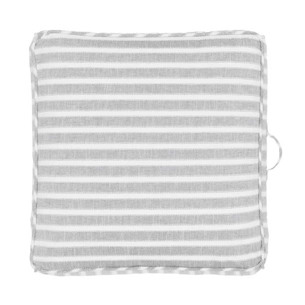 Gap Home Yarn Dyed Chambray Stripe Indoor Single Floor Square Cushion with Handle Gray 24" x 24" ... | Walmart (US)