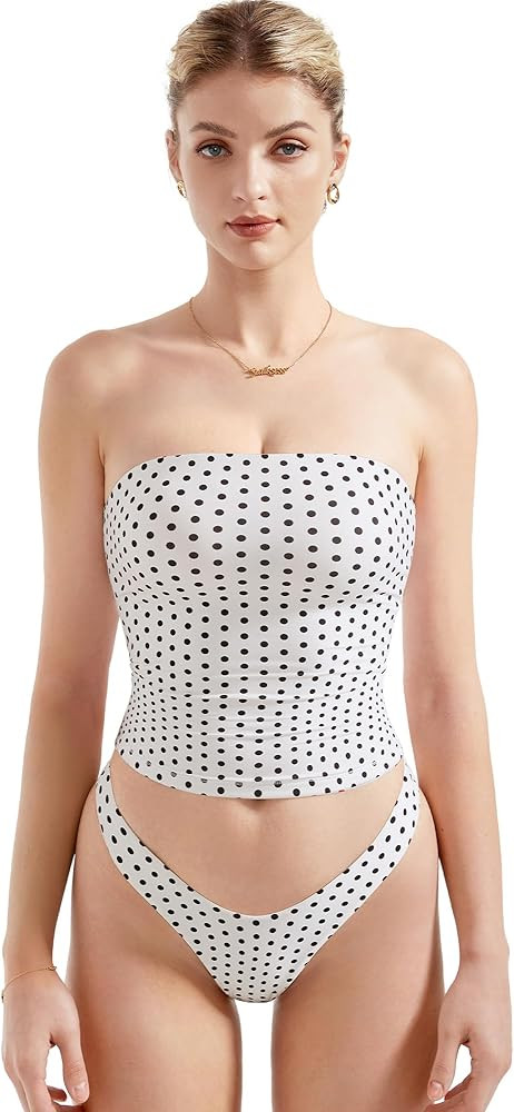 SUUKSESS Women Sexy Tube Top Summer Y2K Going Out Double Lined Basic Tank Top | Amazon (US)
