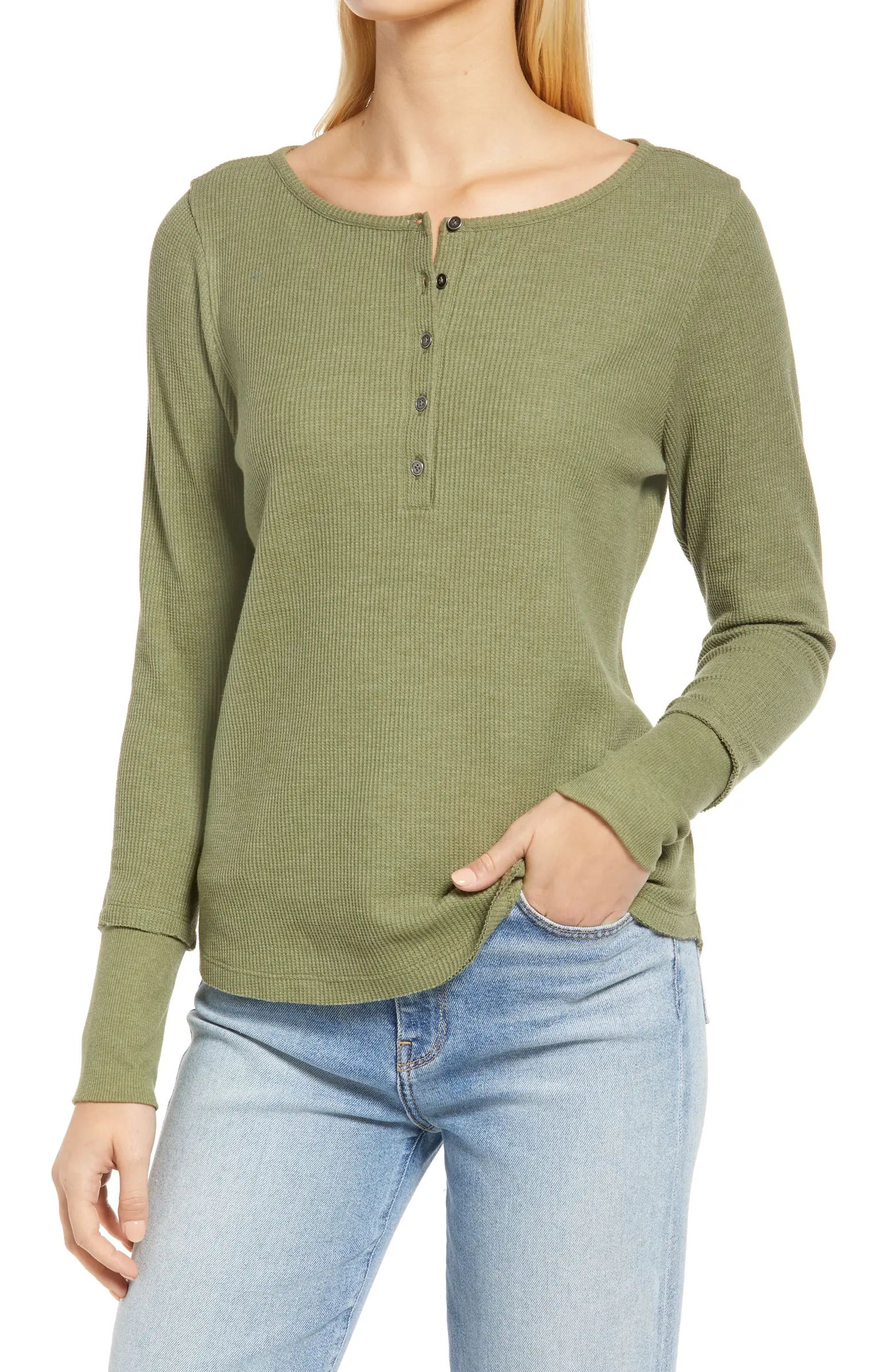 Thermal Knit Henley | Nordstrom