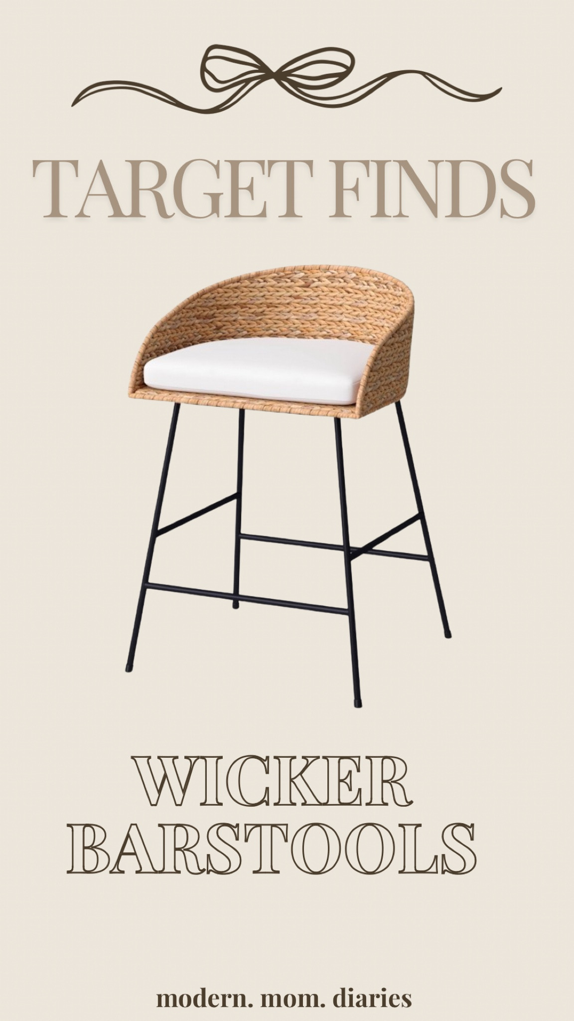 Wicker back barstools from target! We love these barstools!! 