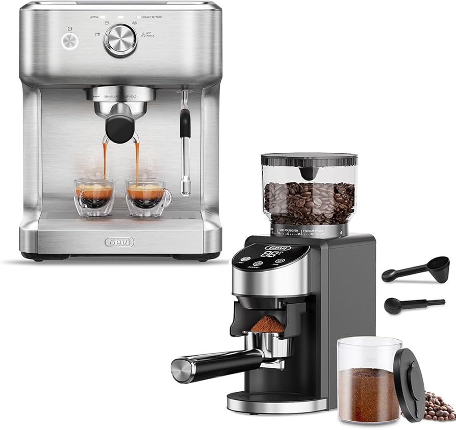 Gevi EzBru 1000 Espresso Machine Burr Coffee Grinder | Amazon (US)
