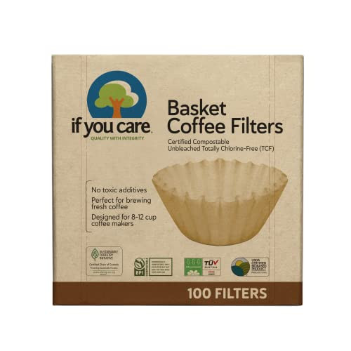 IF YOU CARE Coffee Filters, 8-Inch Basket in Poly Bag, 100 Count, Pack of 12 | Amazon (US)