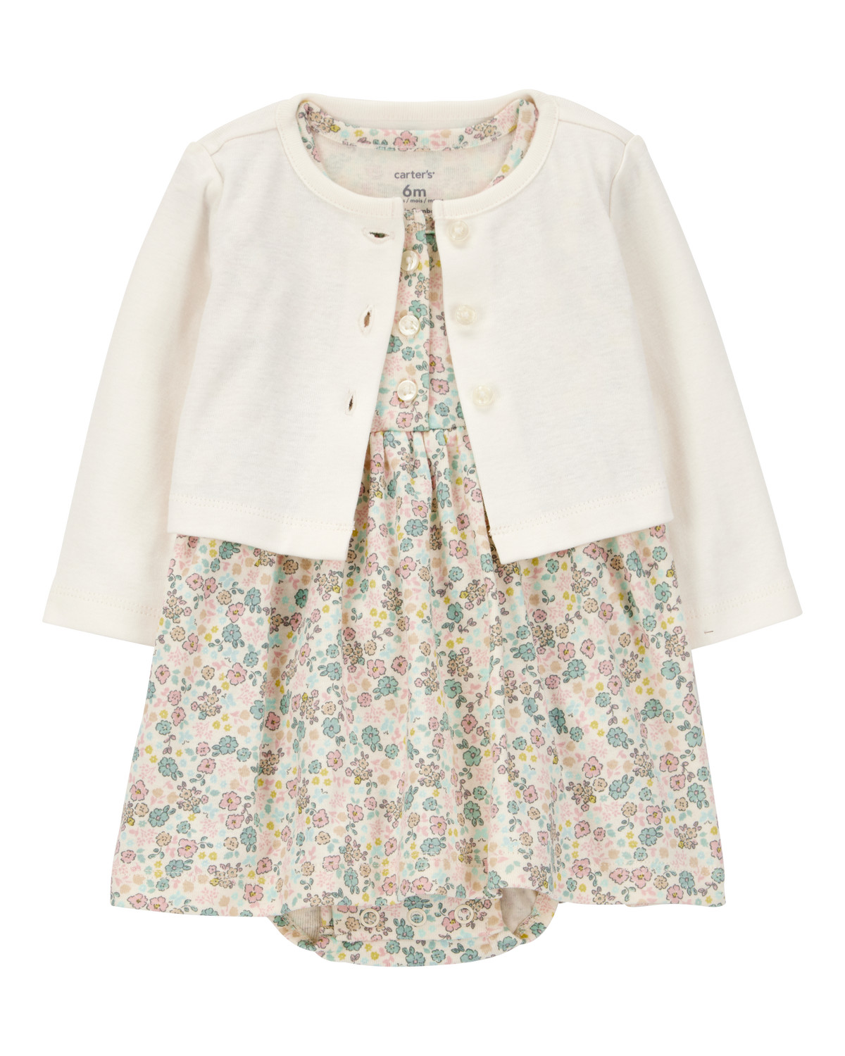 Baby 2-Piece Floral Dress Cardigan Set | Carter's Inc