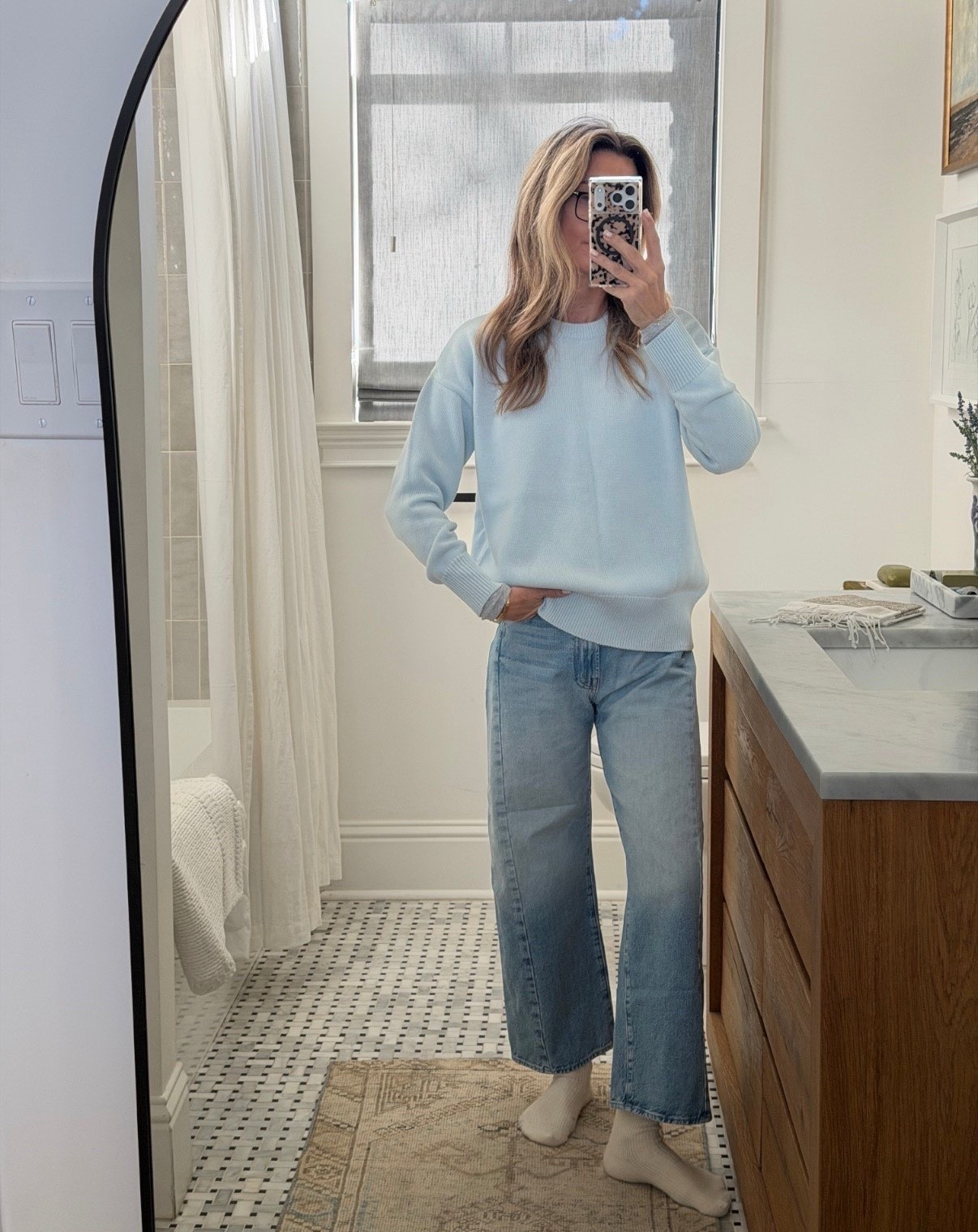 -Mother half-pipe TTS I’m 5’6”. Flattering on everyone. 
-Julia Amory sweater top-discount code Tammy15 sz XS 

#LTKOver40 #LTKootd