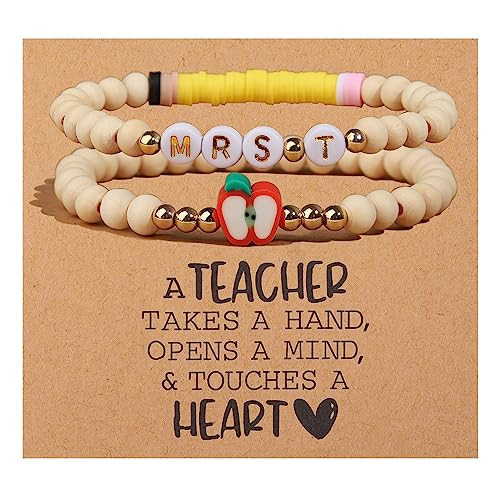 Korotho Teacher Gifts for Women from Student, Teachers Bracelet Teacher Appreciation Gifts End of Year Back to School Cool Gift For Teachers Thank You Gift with Card (AMrs-T) | Amazon (US)