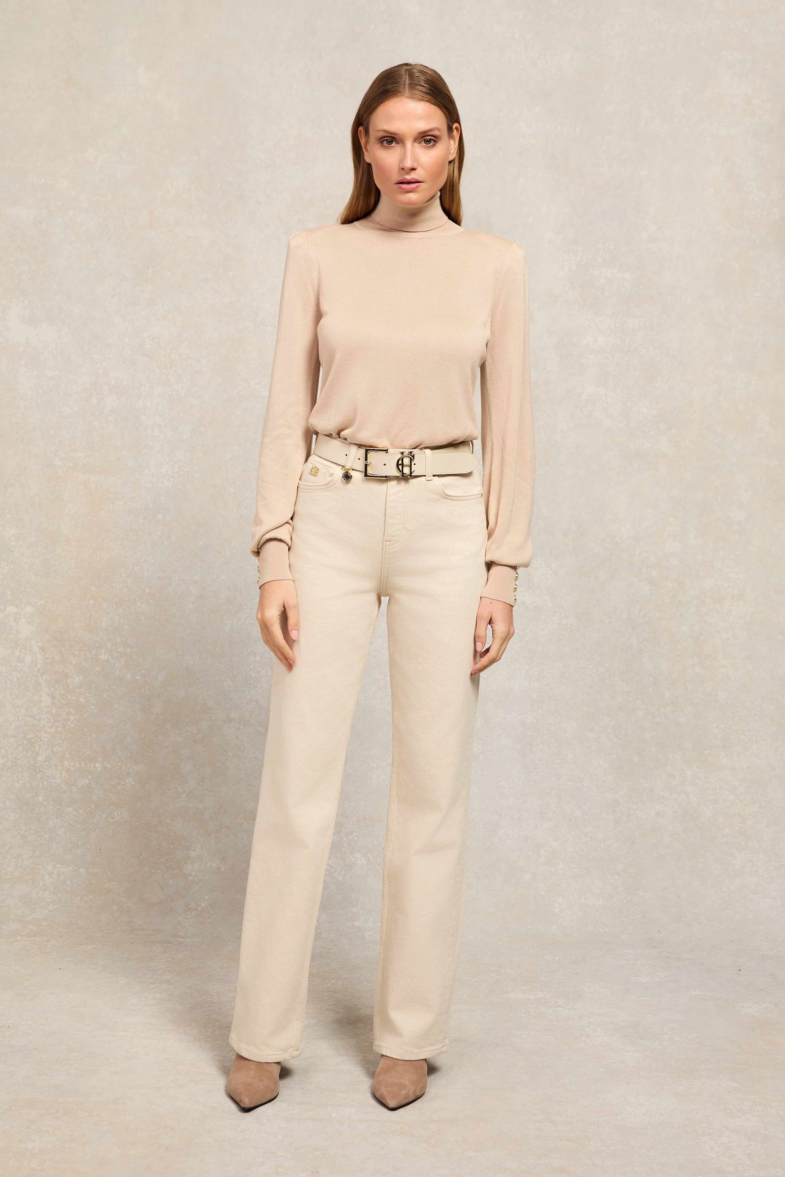 Classic Straight Jean (Oatmeal) | Holland Cooper