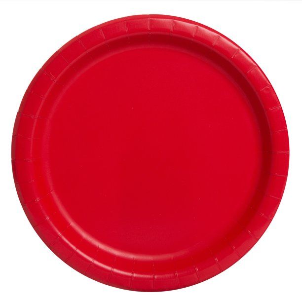 Red Paper Dessert Plates, 7in, 50ct | Walmart (US)