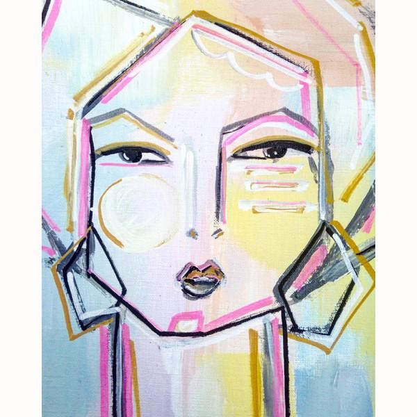 Sevil Abstract Face Print | Mintwood Home