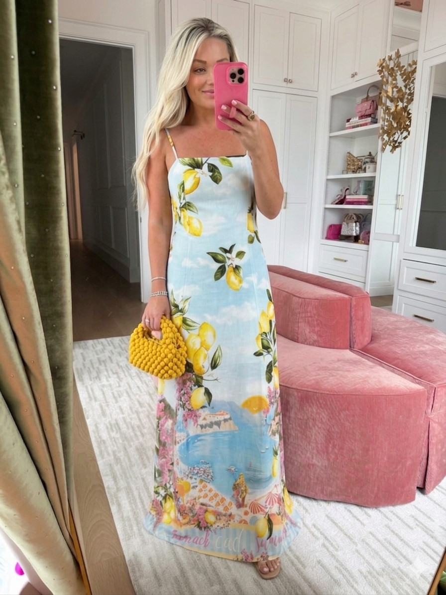 Lemon printed maxi dress. Amazon dress. Amazon finds. Summer dresses. 

#LTKootd #LTKgrwm