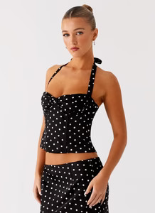 Breanne Top - Black Polka Dot | Peppermayo (Global)