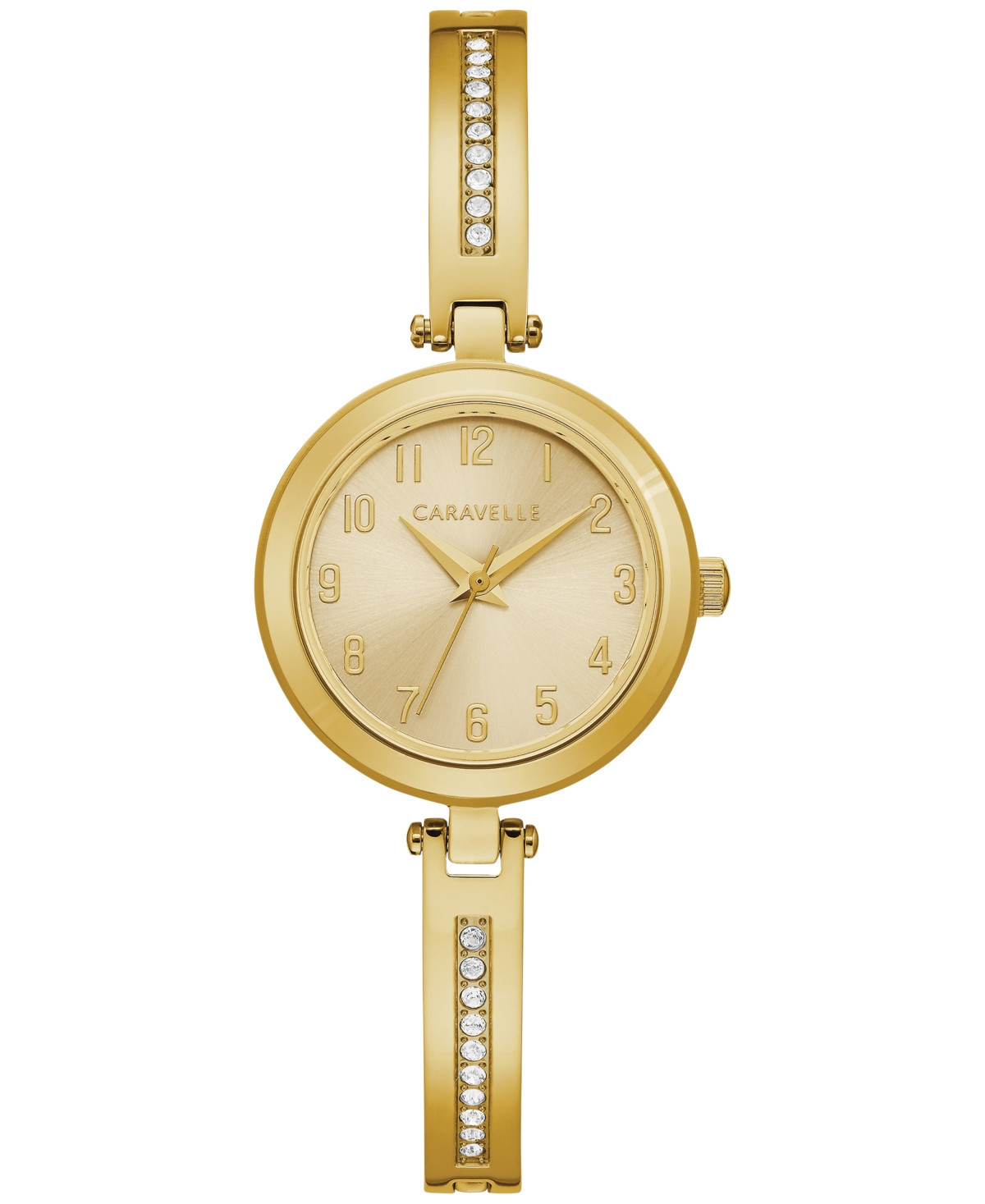 Caravelle Women's Gold-Tone Stainless Steel Bangle Bracelet Watch 26mm Gift Set - Gold | Macy's