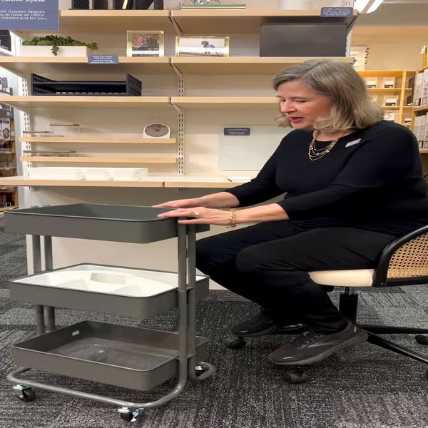 The Container Store 3-Tier Rolling Cart | The Container Store