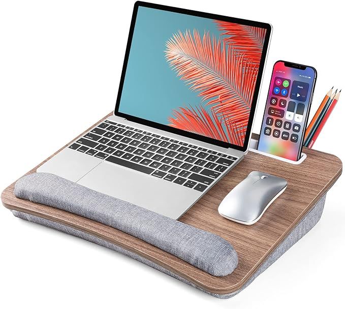 LORYERGO Lap Desk, Lap Desk for Laptop, Fits up to 15.6", Lap Stand for Bed & Couch, Laptop Lap D... | Amazon (US)