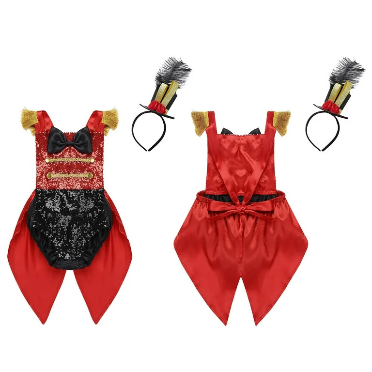 TiaoBug Toddler Baby Girls Circus Ringmaster Costume Halloween Party Romper | Walmart (US)