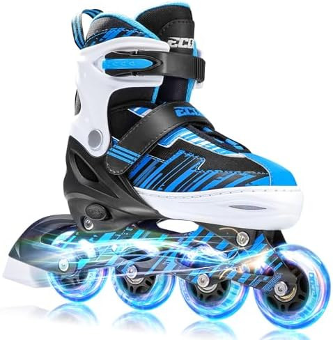 Adjustable Inline Skates Boys and Girls Ages 5-8 8-12 with Light up Wheels，Roller Skates for Ki... | Amazon (US)