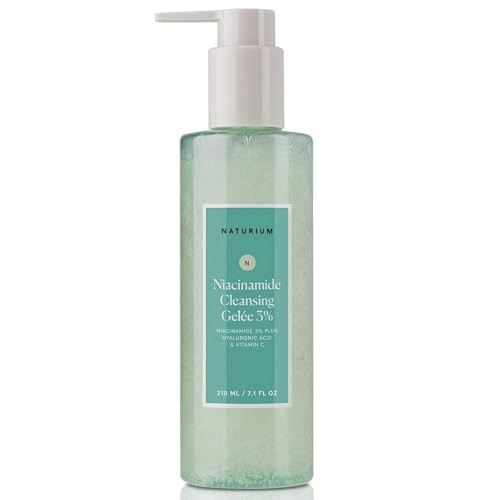 Naturium Niacinamide Cleansing Gelée 3% Plus Hyaluronic Acid & Vitamin C, Gentle & Smoothing Face Wash, 7.1 oz | Amazon (US)