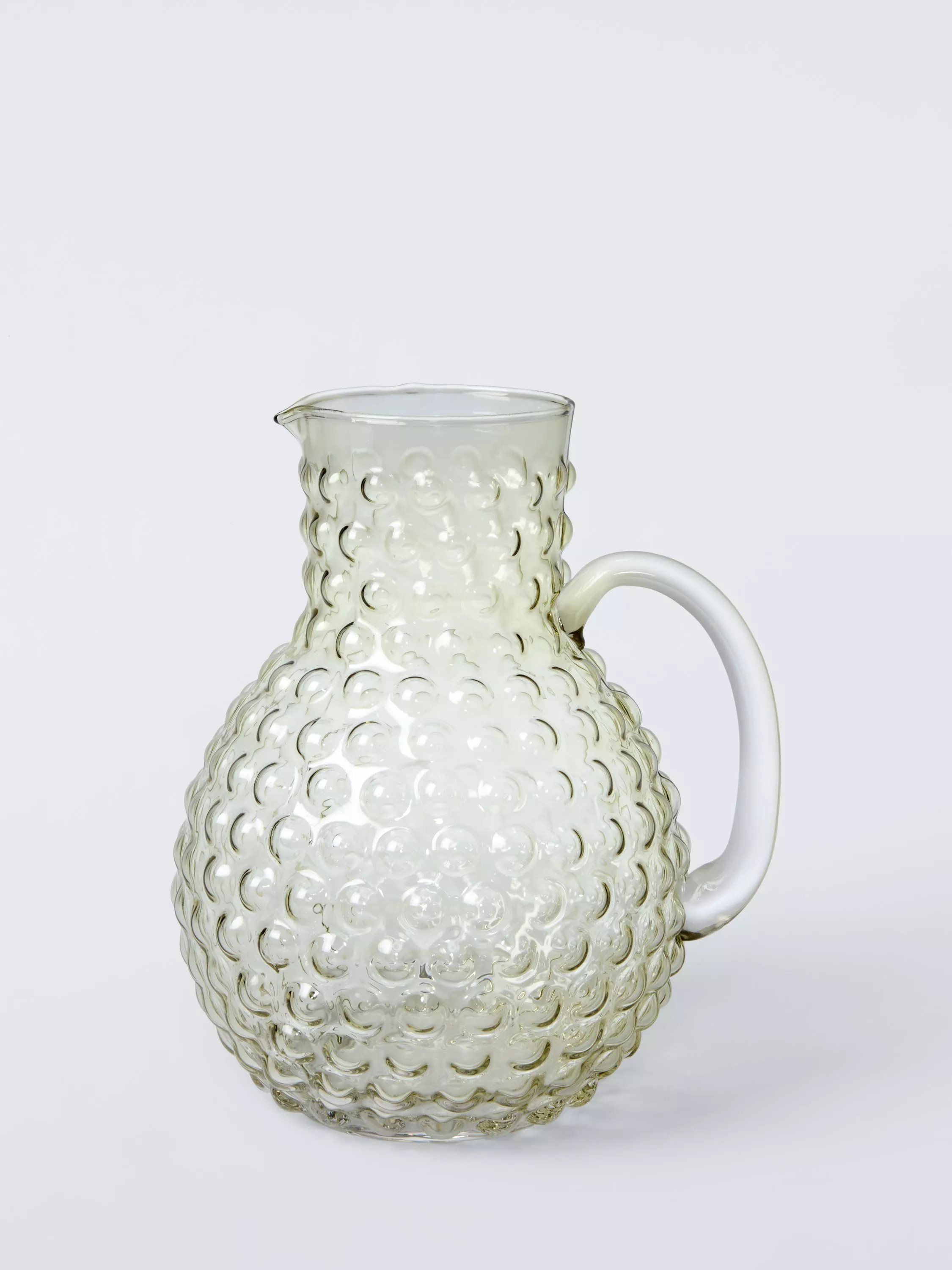 John Lewis Bubble Glass Jug, 2L, Green | John Lewis (UK)
