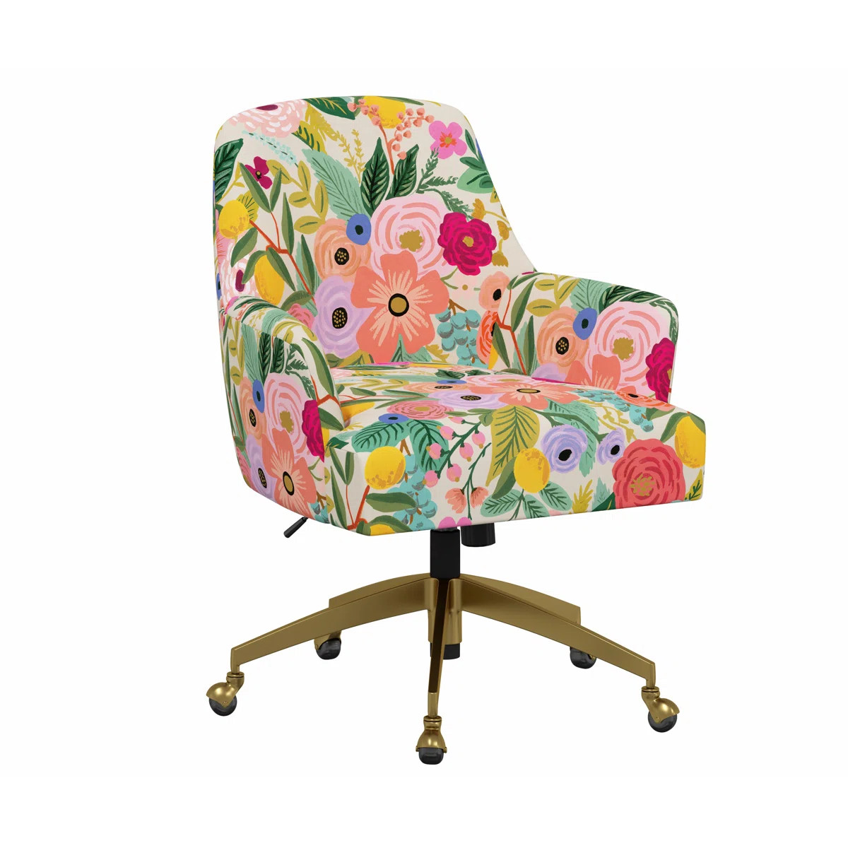 Yvette Office Chair With Gold Base | Wayfair North America