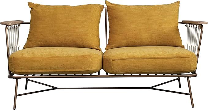 Creative Co-op Metal & Woven Nylon Rope Cushions, Marigold Color, KD Sofa | Amazon (US)