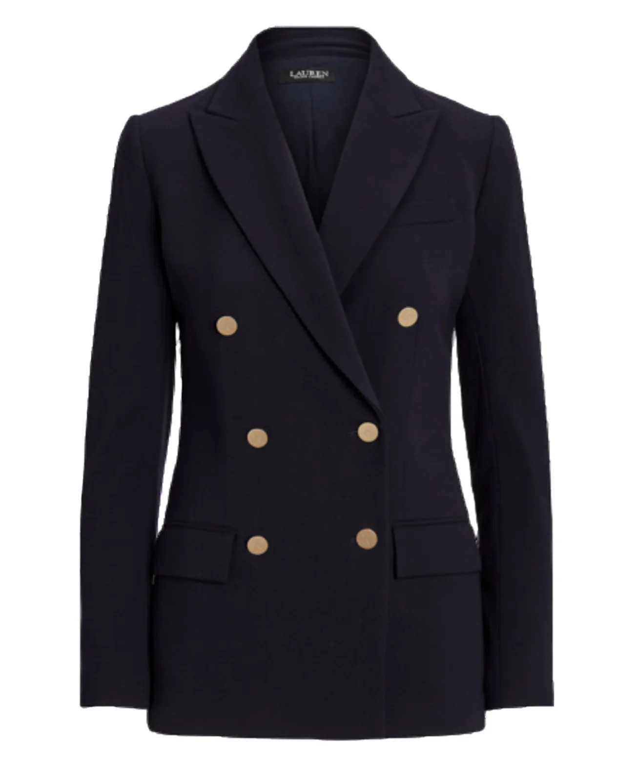 Double-Breasted Tailored Blazer with Gold-Tone Buttons | Shop Simon