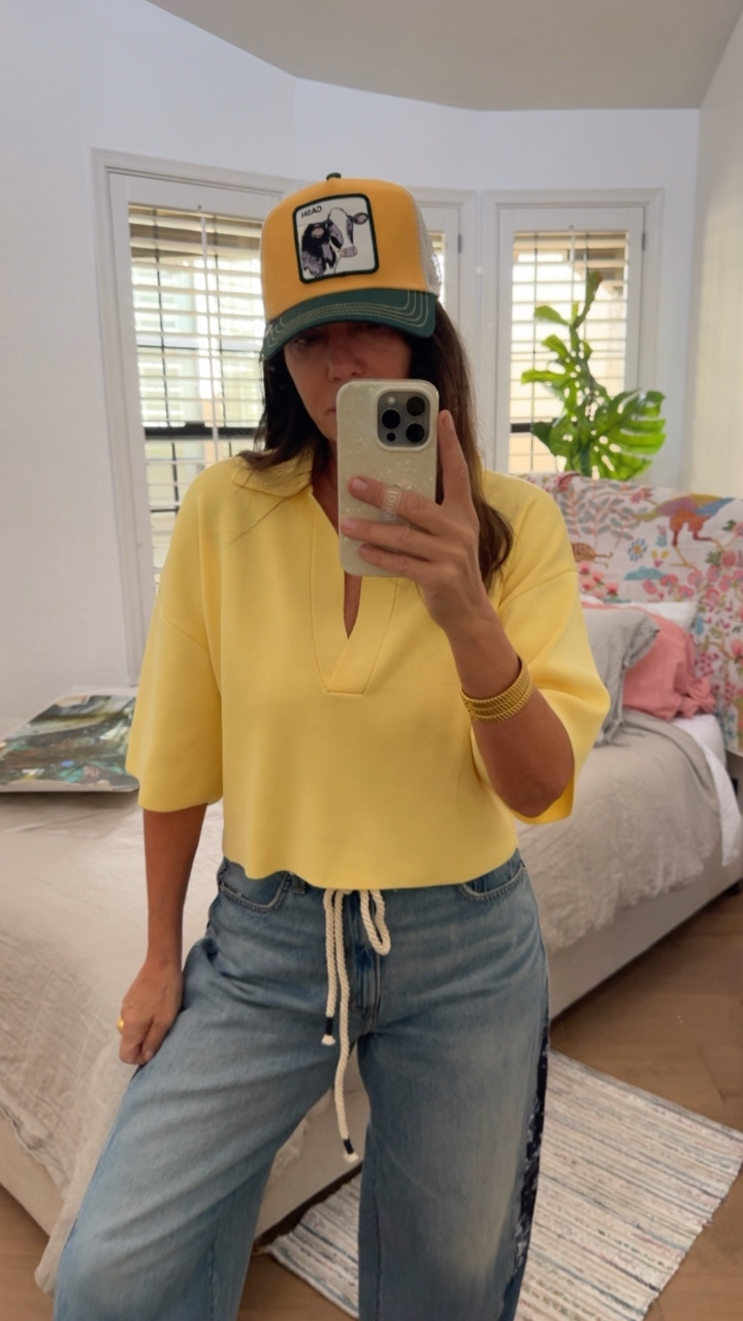 Under $50 top and jeans that are so similar to free people 
Barrel jeans - wearing  size 10, so maybe size up one in these 
Sweater is tts wearing small 


#LTKmorningroutine #LTKmomlife #LTKOver40