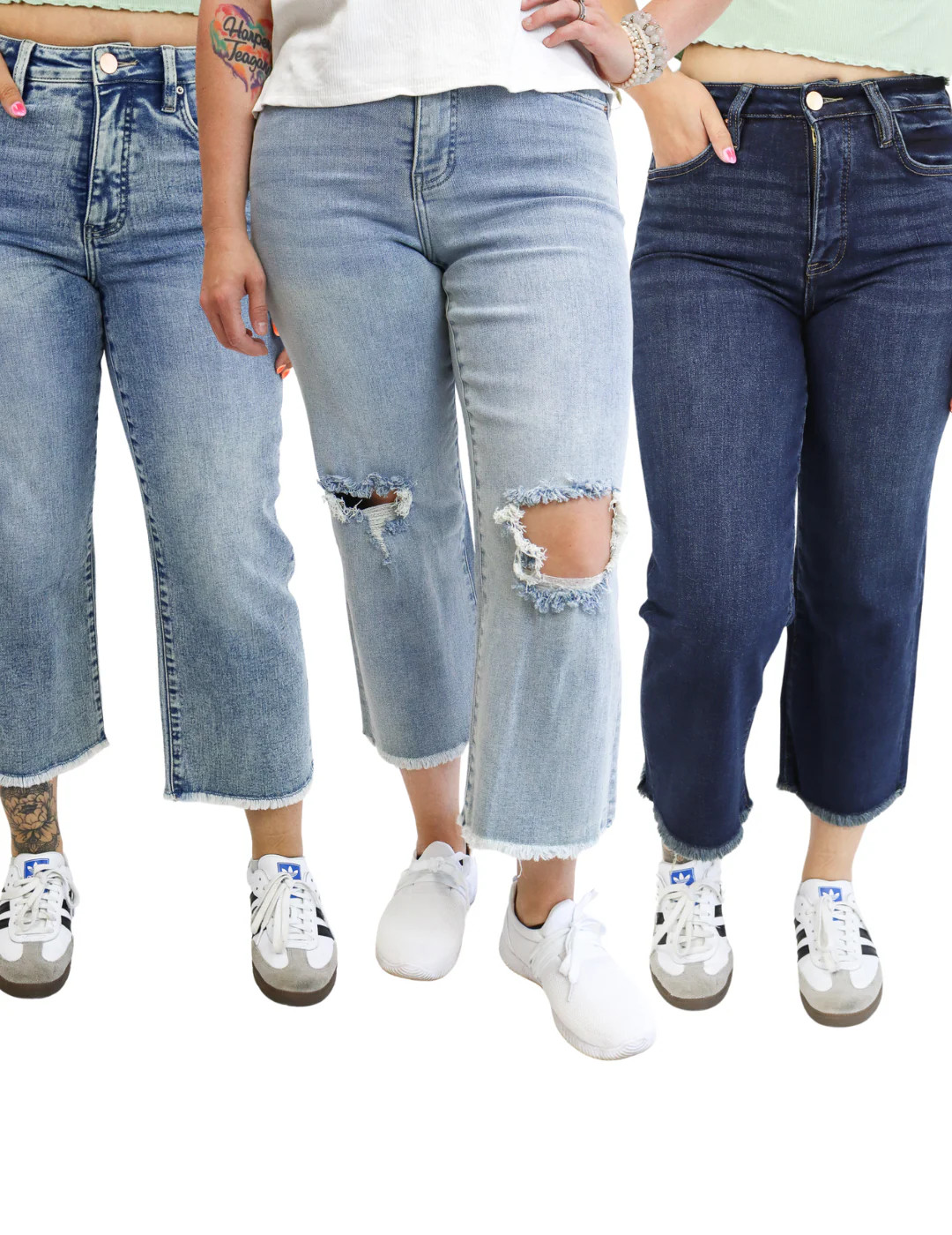 Tummy Control Ankle Crop Wide Leg by RFM | Alexander Jane Boutique