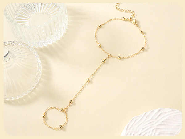 Reoxvo Bracelets Stack Silver Plated Chain Bracelet Set for Women Gold Hand Chain Rings Bracelets... | Amazon (US)