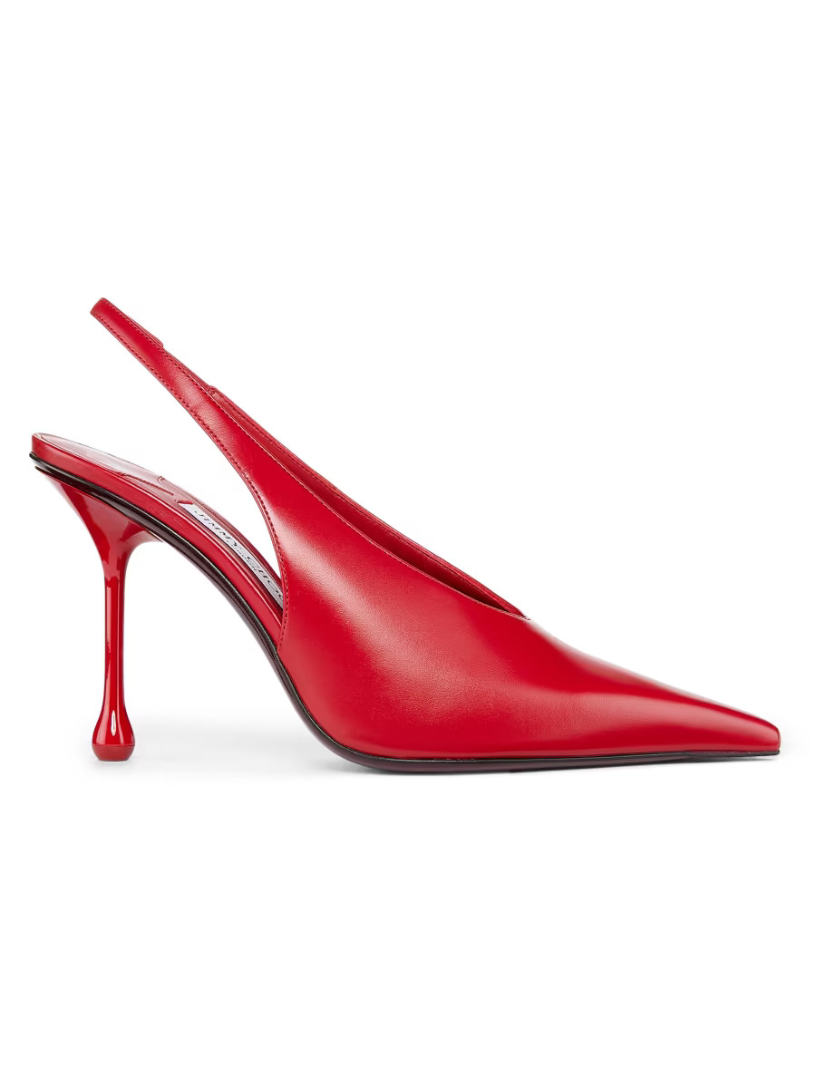 Isa 95MM Leather Slingback Pumps | Saks Fifth Avenue