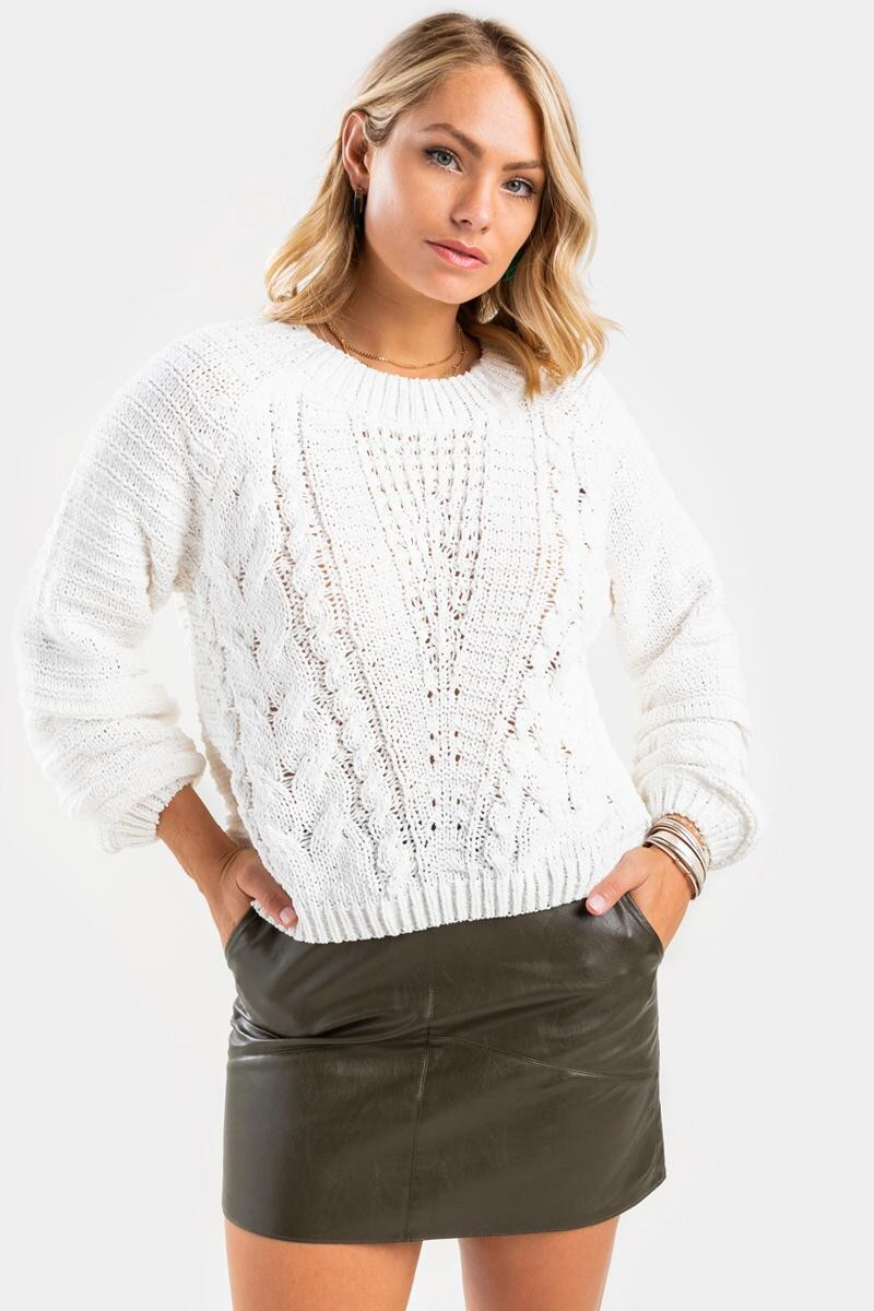 Jacynda Balloon Sleeve Sweater | Francesca’s Collections