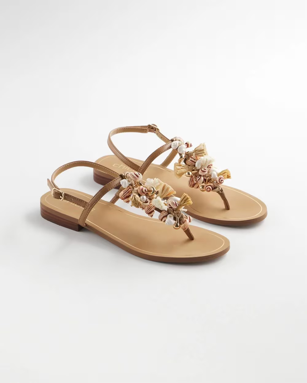 Beach Seashell T-Strap Sandals | Chico's