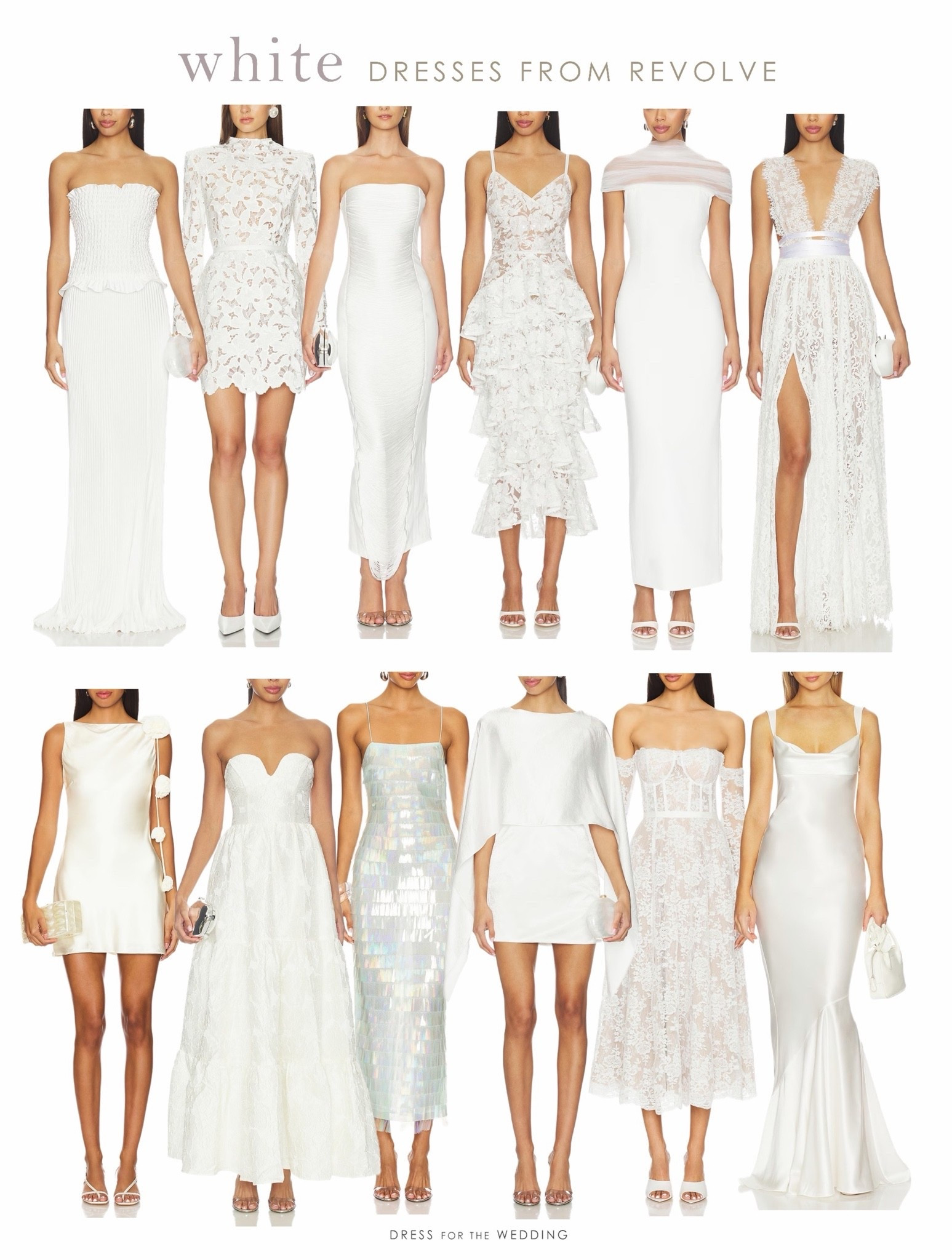 Little white dresses for brides-to-be. Perfect ivory and white mini dresses, midi dresses and gowns for the ideal looks for your engagement party, bachelorette party, wedding weekend, rehearsal and after party. 30 little white looks in all! 🤍💍

#LTKgrwm #LTKWedding #LTKootd