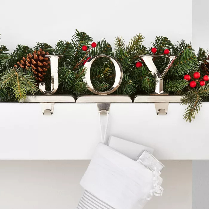 3pk JOY Silver Christmas Stocking Holder - Wondershop™ | Target