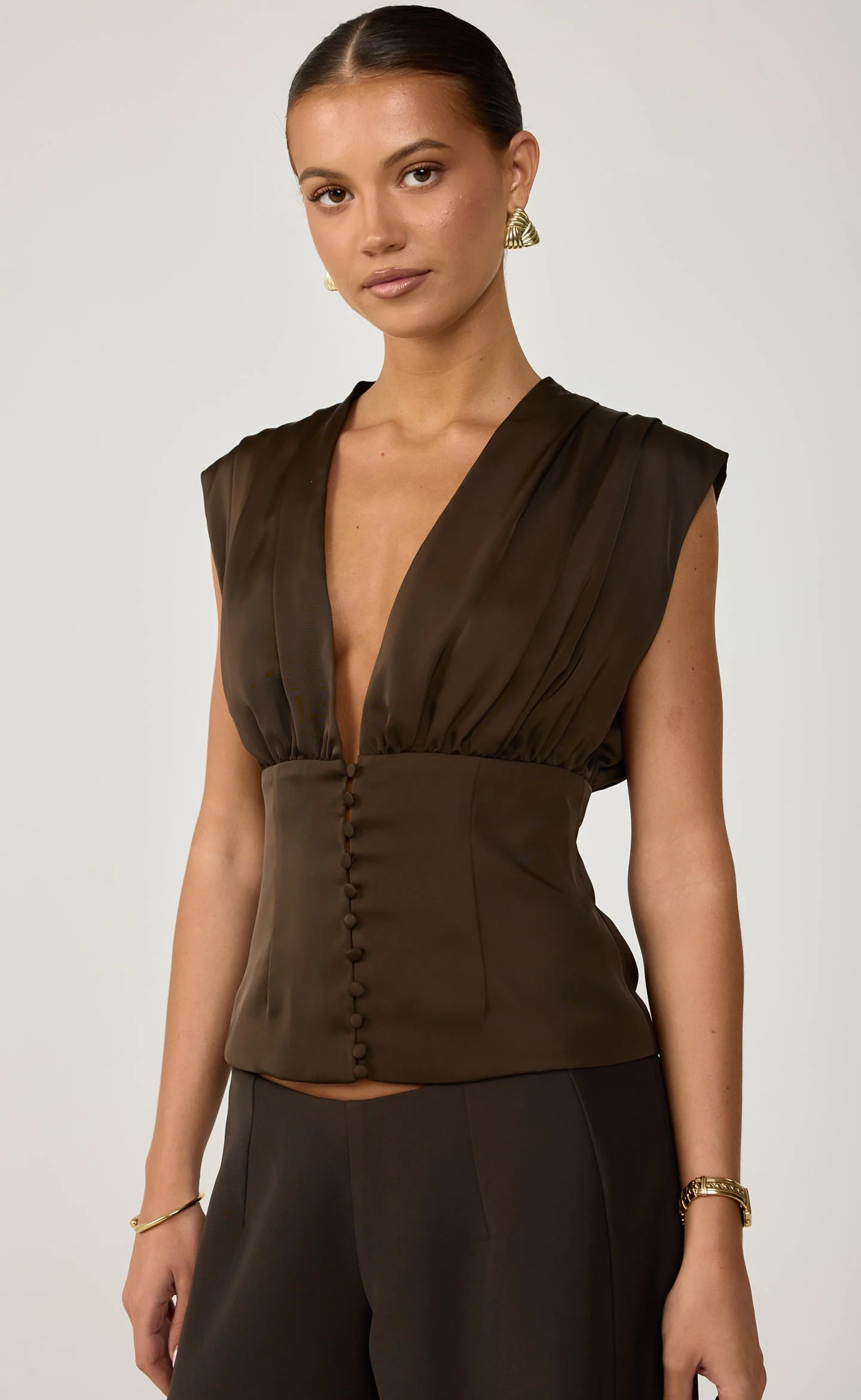 On The Rocks Top (Chocolate) | Charcoal Clothing US