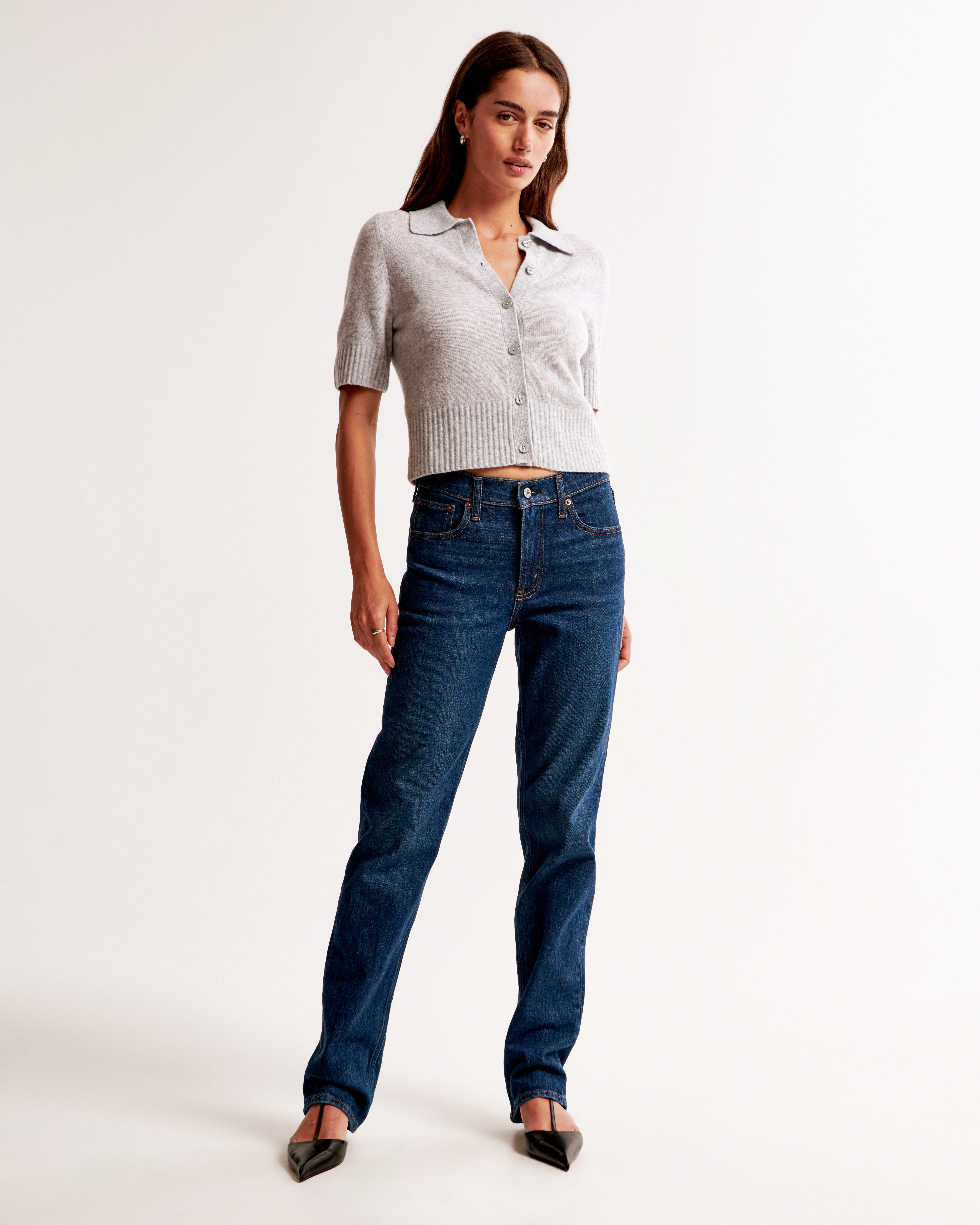 Mid Rise 90s Straight Jean | Abercrombie & Fitch (US)