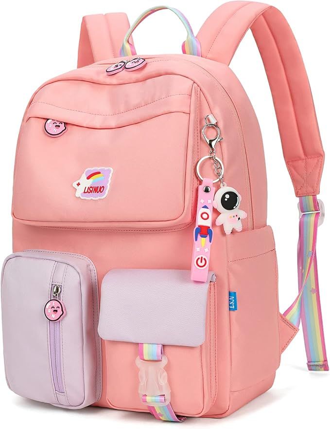 Kids backpack girls Backpacks elementary Bookbags Middle School bags Women Casual Daypack Send pe... | Amazon (US)