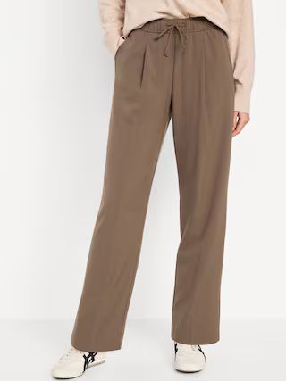 High-Waisted Billie Pull-On Straight Trouser | Old Navy (US)