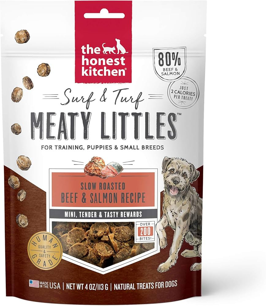 The Honest Kitchen Surf & Turf Meaty Littles: Beef & Salmon Recipe, 4 oz Bag | Amazon (US)