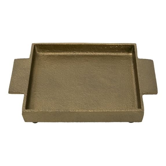 Better Homes & Gardens 5" Decorative Gold Cast Iron Pillar Tealight Candle Holder Plate | Walmart (US)