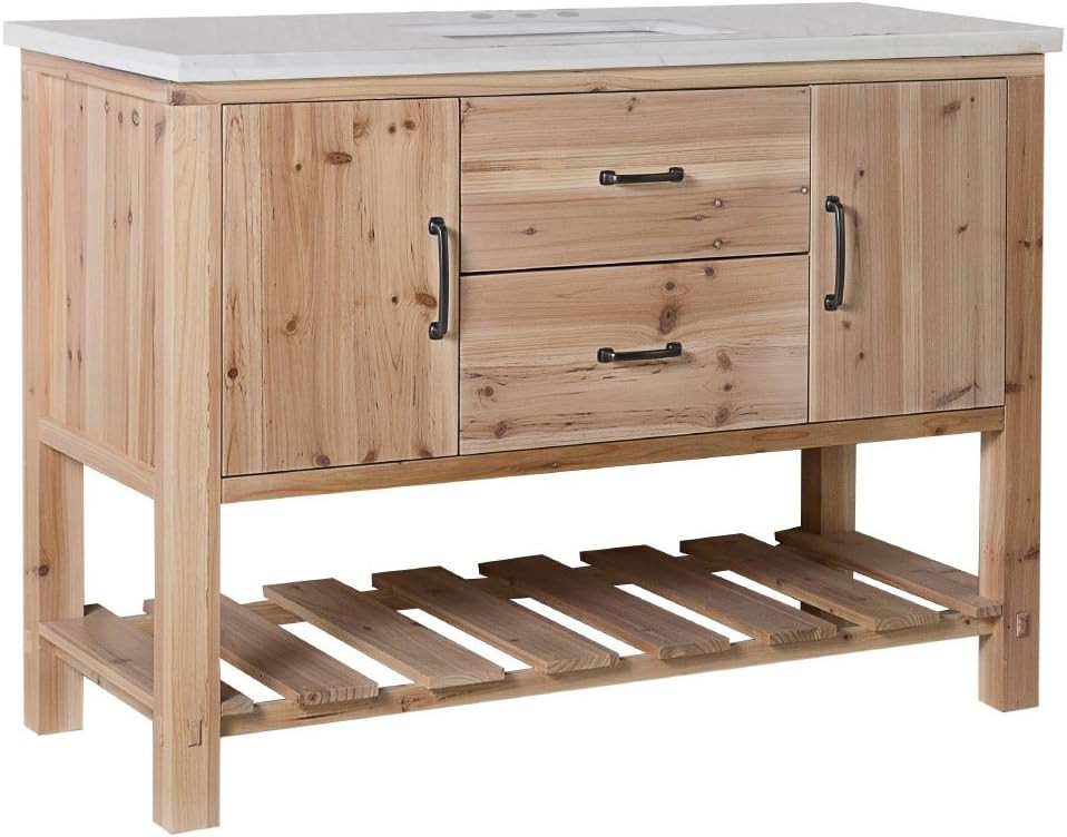 Bellaterra Home 6004-48-NL-JW 48 in Single sink vanity-solid fir-natural | Amazon (US)