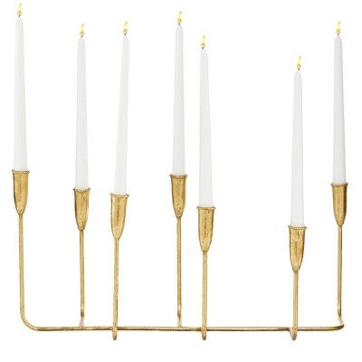Contemporary Metal Candle Holder Gold - CosmoLiving by Cosmopolitan | Target