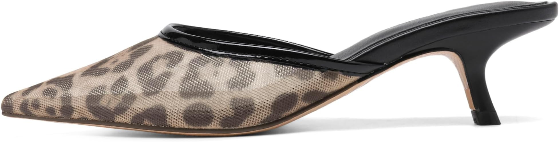 Women Kitten Heels Mules Closed Pointed Toe Slip on Backless Stiletto Slingback Heels Wedding Dre... | Amazon (US)