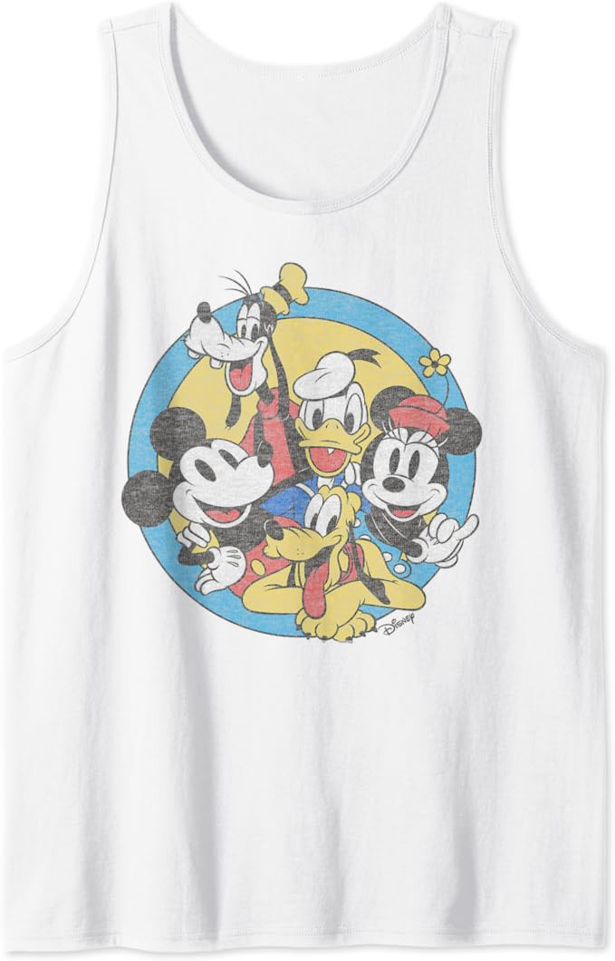 Disney Mickey And Friends Retro Group Shot Tank Top | Amazon (US)