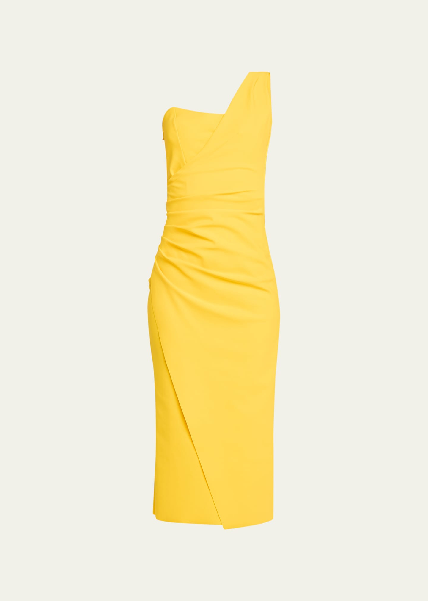 Chiara Boni La Petite Robe Gredel Ruched One-Shoulder Bodycon Midi Dress | Bergdorf Goodman