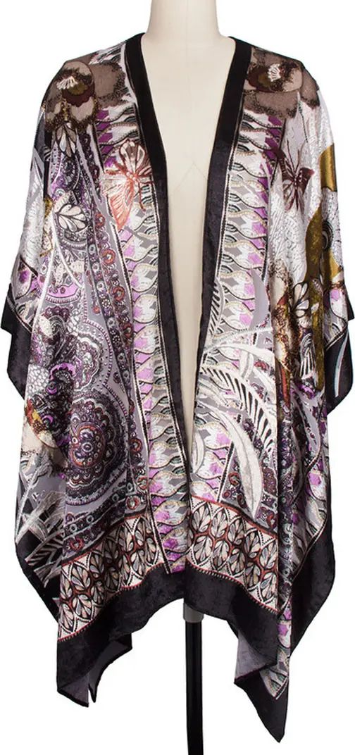 Mixed Print Velvet Burnout Duster | Nordstrom Rack