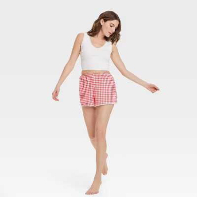 Women's Lace Trim Boxer Pajama Shorts - Colsie™ | Target