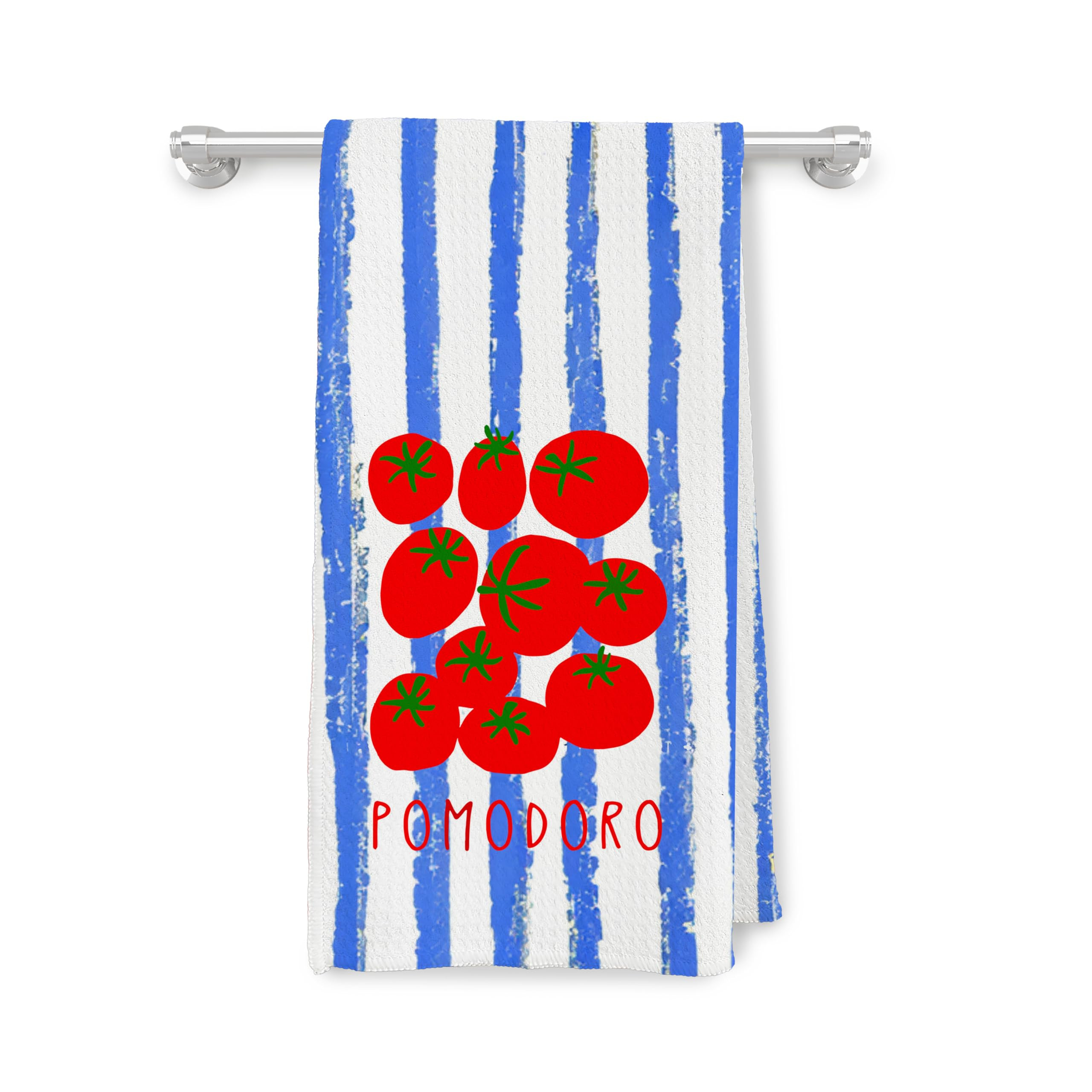 JMICPTUB Tomato Fruit Kitchen Towels, Trendy Cherry Tomato Dish Tea Towels, Blue Striped Italian ... | Amazon (US)