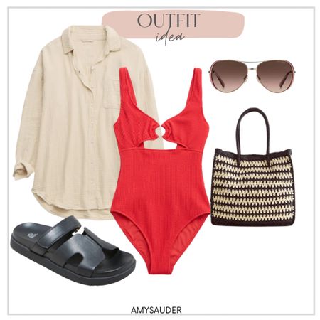 Aerie swimsuit
Summer outfit 
Target sandals 

#LTKSaleAlert #LTKSeasonal #LTKSwim