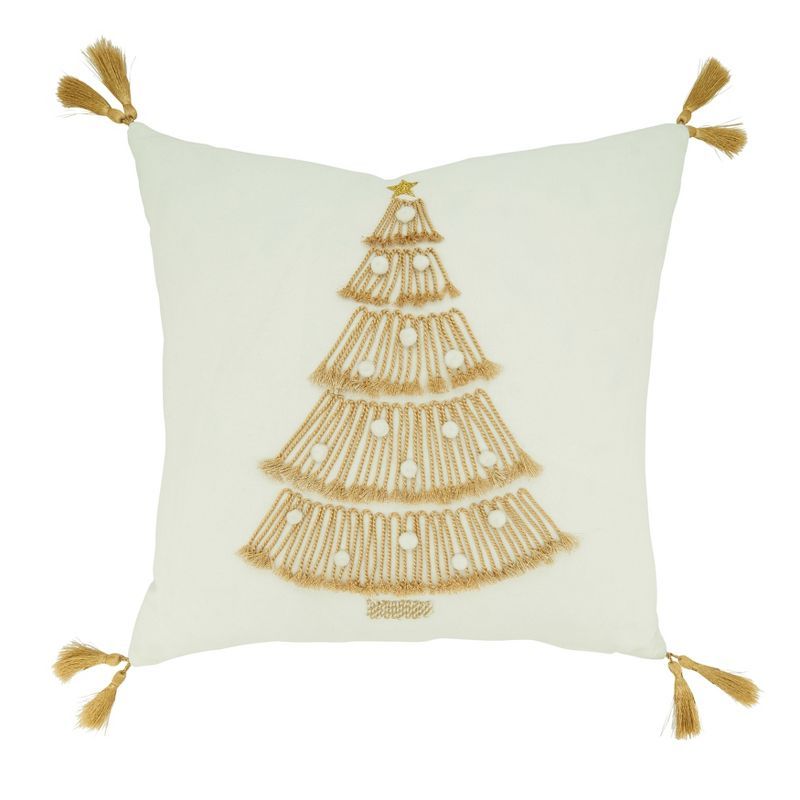 Saro Lifestyle Down-Filled Christmas Tree Design Throw Pillow | Target